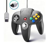 miadore Controller classico N64,Plug & Play,controller gamepad con telecomando cablato N64 retrò compatibile con console N64 (Nero)