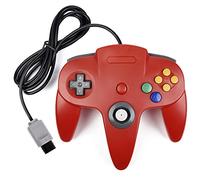 miadore Controller classico N64,Plug & Play,controller gamepad con telecomando cablato N64 retrò compatibile con console N64 (rosso)