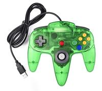 miadore Controller USB N64 per giochi N64, Plug & Play (Verde trasparente)