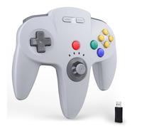 miadore Controller wireless USB N64, 2.4G USB Gamepad Joystick per PC Windows, MAC, Raspberry pi e Switch (grigio)