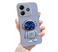 Miagon Blu Galassia Astronauta Cavalletto Custodia per Honor 400 Lite,Elettrolitico Cover Morbida Sottile Silicone Protettiva Case con Astronauta Stand Supporto
