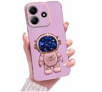 Miagon Blu Galassia Astronauta Cavalletto Custodia per Honor 400 Lite,Elettrolitico Cover Morbida Sottile Silicone Protettiva Case con Astronauta Stand Supporto