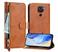 Miagon Cerniera Portafoglio Cover per Xiaomi Redmi Note 9,Magnetica Custodia Protettiva Libro con Porta Carte Flip Caso con Cinturino da Polso Cinghia