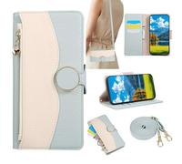 Miagon Crossbody Cerniera Custodia per VIVO V50 Lite 5G,Giuntato Portafoglio Borsa Cover con Spallina Slot per Schede Tasca Magnetico PU Pelle Flip Collo Cordino Case