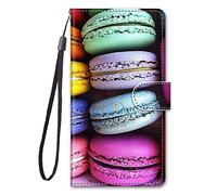 Miagon Custodia Cover Case per Motorola Moto G8 Power,Colorato Modello Pelle Portafoglio Libro Cuoio Flip Case con Porta Carte Magnetica Supporto,Torta