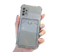 Miagon Custodia Portafoglio per Samsung Galaxy A32 5G,Cover con Tasche Porta Carte Silicon TPU Trasparente Slim Clear Soft Slot per Schede Bumper Antiurto Case