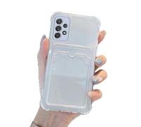Miagon Custodia Portafoglio per Samsung Galaxy A72 5G/4G,Cover con Tasche Porta Carte Silicon TPU Trasparente Slim Clear Soft Slot per Schede Bumper Antiurto Case