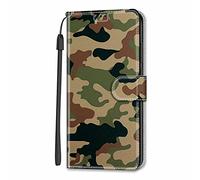 Miagon Wallet Case for iPhone 6/6S,Creative Pattern Flip Leather Case Cover with Credit Card Slot ID Card Holder Kickstand,Camouflage
