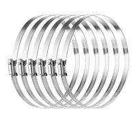 MIAHART Fascette Stringitubo 141-165mm Acciaio inossidabile 304 Regolabile Tubo Morsetto Worm Clip per tubi, 6 pz