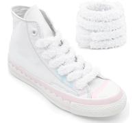 Miaherry Lacci Fluffys - Lacci Pellicciai Spessi per Scarpe, 1 cm di Larghezza x 120 cm di Lunghezza, 1 Coppia