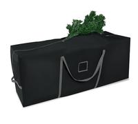 Miaikoe Borsa portaoggetti per albero di Natale, adatta fino a 2,5 m, impermeabile, resistente, in tessuto Oxford 600D, con doppia cerniera e manici resistenti, 127 x 38 x 50 cm (nero)