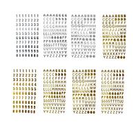 MiaLover 8 adesivi con lettere autoadesive con alfabeto per decorare biglietti di auguri, regali, artigianato fai da te (oro, argento)