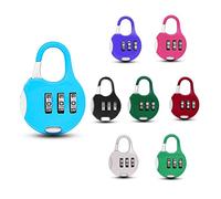 MiaLover 8 mini lucchetti a 3 cifre, resettabili, con combinazione per la scuola, la palestra, l'esterno, per la casa, la valigia da viaggio, 7 colori