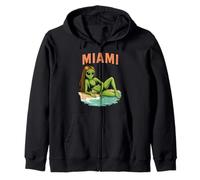 Miami Alien Girl Bikini Modello Divertente Spiaggia Vacanza Felpa con Cappuccio
