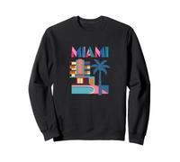 Miami Art Deco Retro Vacanza Illustrazione Felpa