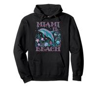 MIAMI BEACH FL DOLPHIN SOUVENIR SPIAGGIA COLORATO Felpa con Cappuccio