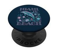 MIAMI BEACH FL DOLPHIN SOUVENIR SPIAGGIA COLORATO PopSockets PopGrip Adesivo