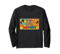 Miami Beach Florida Vacanze Spring Break Retro Pop Art Maglia a Manica