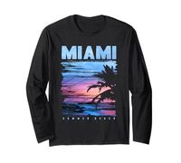 Miami Beach, I Love Miami, Cool Miami Doodles Graphic Design Maglia a Manica