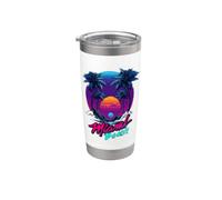 Miami Beach, I Love Miami, Cool Miami Summer Graphic Design Bicchiere termico in acciaio inox doppia parete