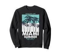 Miami Beach, I Love Miami, Cool Miami Summer Graphic Design Felpa