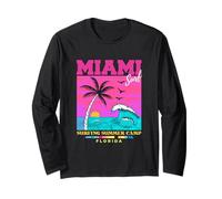 Miami Beach, I Love Miami, Cool Miami Summer Graphic Design Maglia a Manica