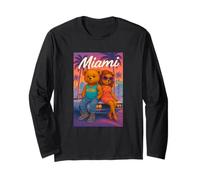 Miami Beach, I Love Miami, Cool Miami Teddy Bear Friends Maglia a Manica
