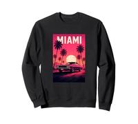 Miami Beach, I Love Miami, Miami Classic Car Graphic Design Felpa