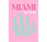 Miami Beach NOTEBOOK: : Pink and Turquoise Coffee table style composition notebook with 130 pages | B5 size : tropical island vibes summer beach art ... for girls, teens, women & college students