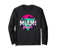 Miami Beach Novelty Tee Shirts, I Love Miami Florida, Miami Maglia a Manica