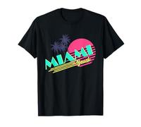 Miami Beach Sunset Retro Vibes Maglietta
