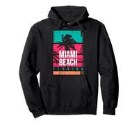 Miami Beach Tee Shirts, Miami Outfit Graphic Design Fashion Felpa con Cappuccio