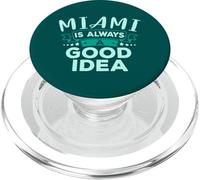 Miami è sempre una buona idea divertente viaggio in città PopSockets PopGrip per MagSafe