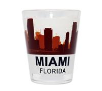 Miami Florida Sunset skyline shot Glass