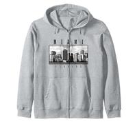 Miami Florida Vintage Skyline USA Souvenir Felpa con Cappuccio