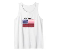 Miami Florida with USA Flag Novelty Graphic Cool Designs Canotta
