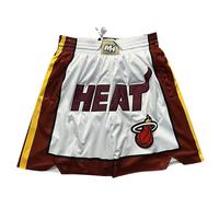Miami Heat City Edition - Pantaloncini da uomo, estivi, per uomo all'aperto, uniformi con tasca, asciugatura rapida, pantaloni alla moda, pantaloncini corti sportivi per pallacanestro, bianco, M