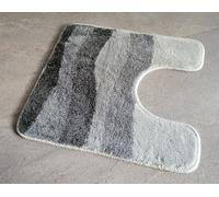 Miami Nebbia Grigio Tappeto Wc Con Scollatura 50x50cm. Altezza Pavimento: 15mm