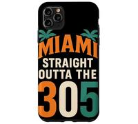 Miami Straight Outta The 305 Palme Prefisso 305 Retro Custodia per iPhone 11 Pro Max