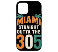 Miami Straight Outta The 305 Palme Prefisso 305 Retro Custodia per iPhone 12/12 Pro