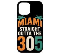 Miami Straight Outta The 305 Palme Prefisso 305 Retro Custodia per iPhone 12 Pro Max