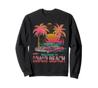 Miami Tshirt Donne Maschili Retro Florida Miami Beach USA Felpa