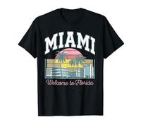 Miami Tshirt Donne Maschili Retro Florida Miami Beach USA Maglietta