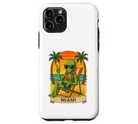 Miami Vacation Alien Funny Summer Travel Beach Custodia per iPhone 11 Pro