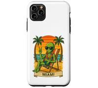 Miami Vacation Alien Funny Summer Travel Beach Custodia per iPhone 11 Pro Max