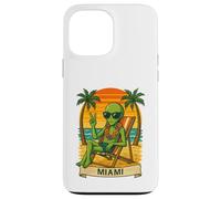 Miami Vacation Alien Funny Summer Travel Beach Custodia per iPhone 13 Pro Max