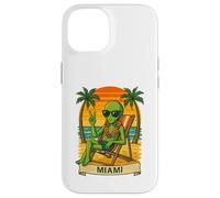 Miami Vacation Alien Funny Summer Travel Beach Custodia per iPhone 14