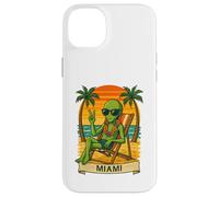 Miami Vacation Alien Funny Summer Travel Beach Custodia per iPhone 14 Plus