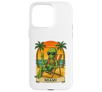 Miami Vacation Alien Funny Summer Travel Beach Custodia per iPhone 15 Pro Max