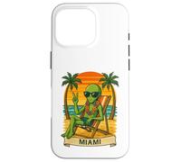 Miami Vacation Alien Funny Summer Travel Beach Custodia per iPhone 16 Pro